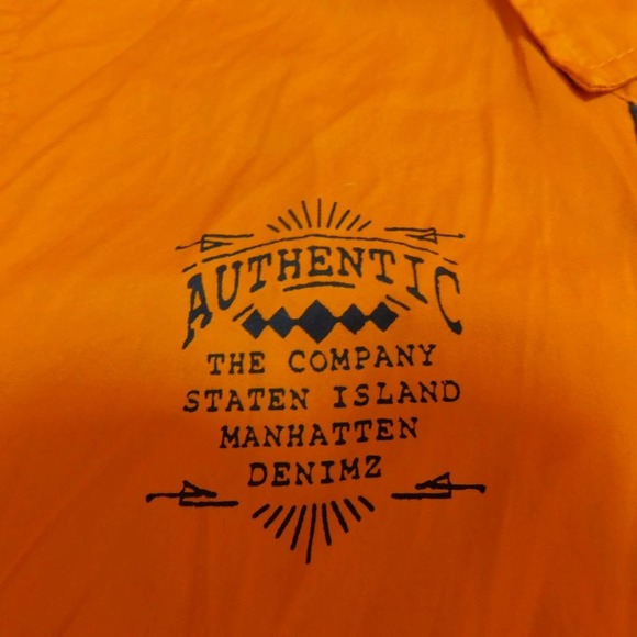 Authentic The Company Staten Is. Orange/Navy shirt Youth 16 - Picture 7 of 13